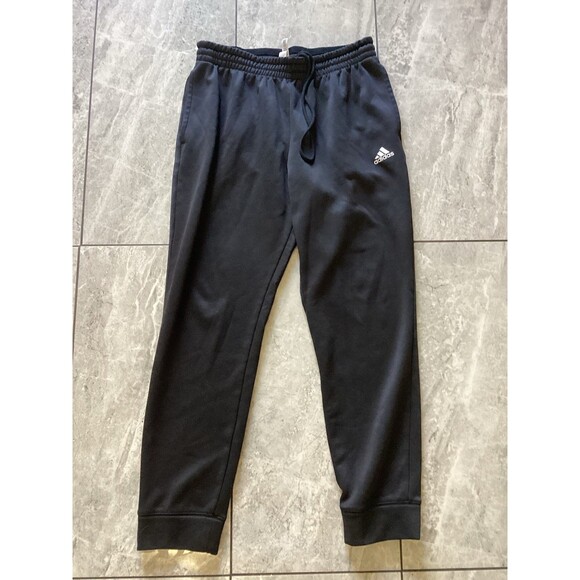 Adidas Pants Mens Large Black climawarm Tapered Sweatpants Track Athletic - Picture 1 of 6